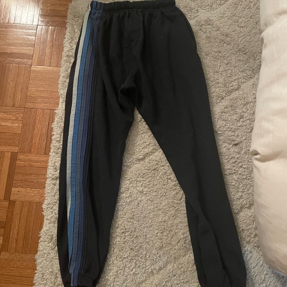 Aviator Nation Other - Dark gray aviator nation sweat pants with blue color tone stripes